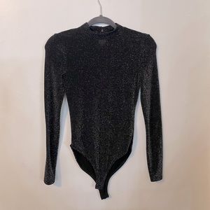 Glittery black bodysuit